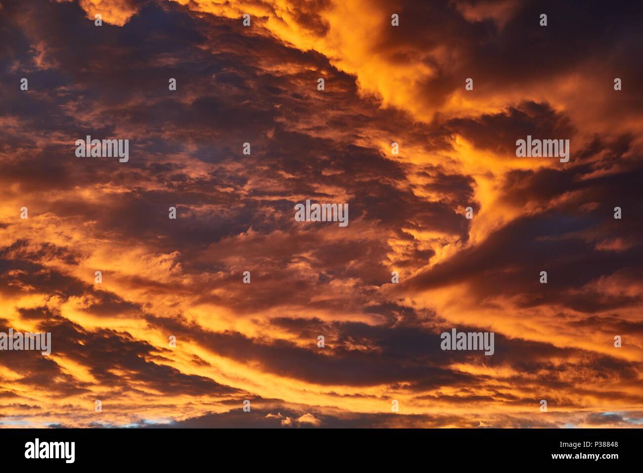 Sunset sky clouds Stock Photo - Alamy