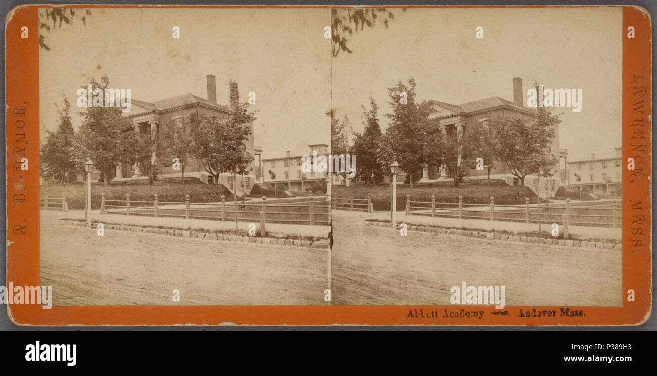 14 Abbott Academy, Andover, Mass, by Hamor, A. B. (Anderson B.), b. 1841 Stock Photo