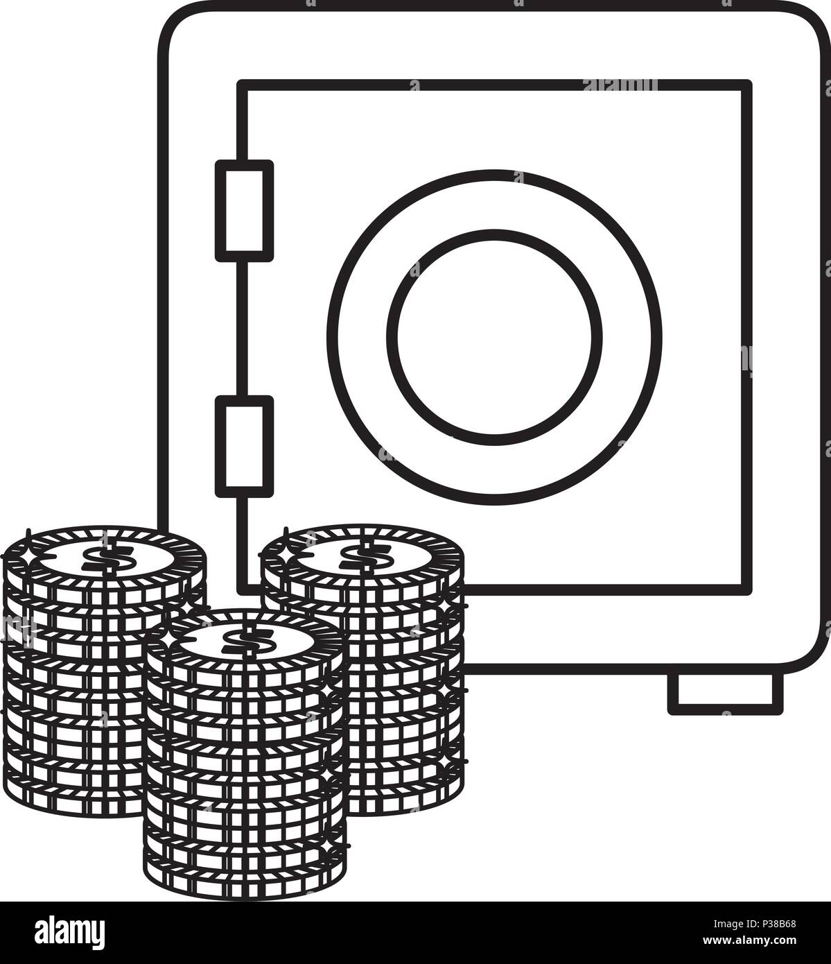 safe box money save icon vector illustration design Stock Vector Image ...