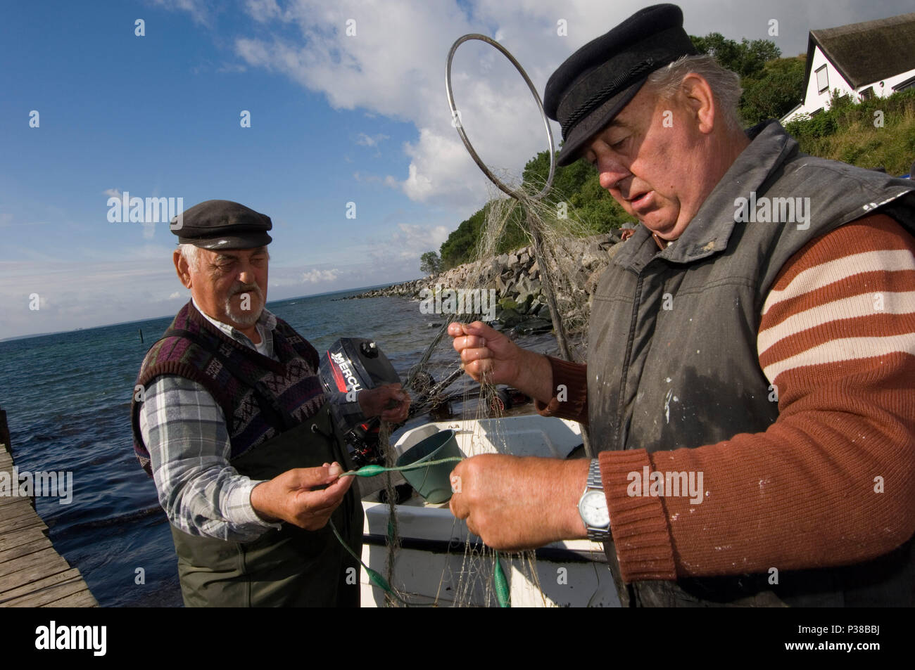 Vitt, Germany, fisherman at the harbor of Vitt Stock Photo - Alamy
