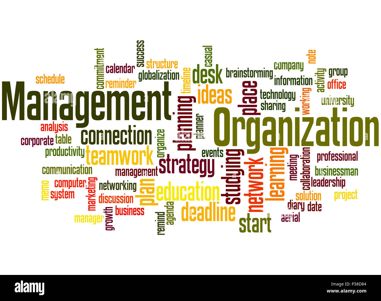 Organization Management, word cloud concept on white background Stock Photo  - Alamy