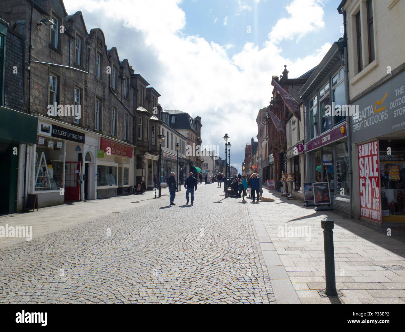 Fort William pedestrianised area Stock Photo Alamy