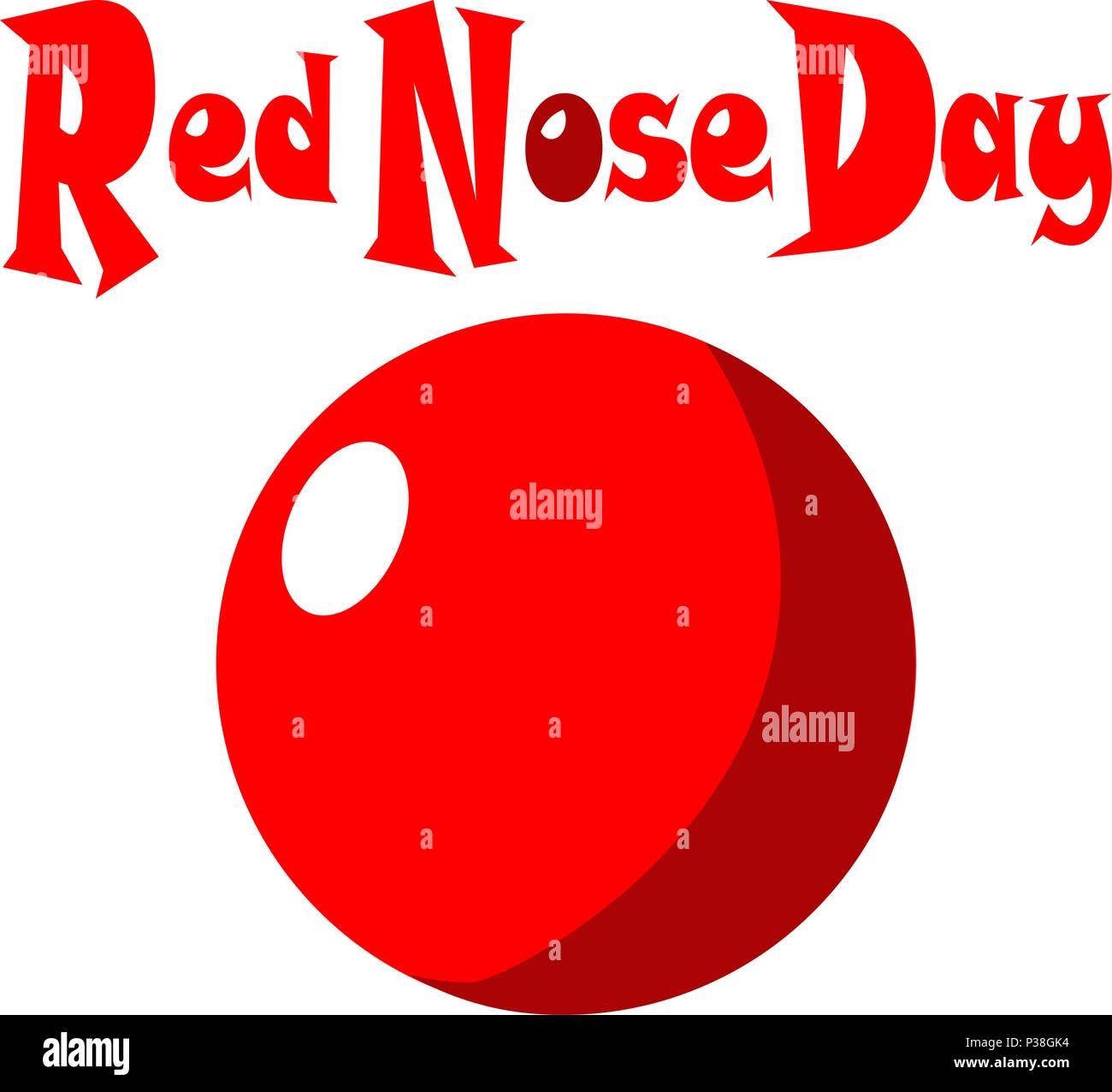 Clown with red nose Stock Vector Images - Alamy