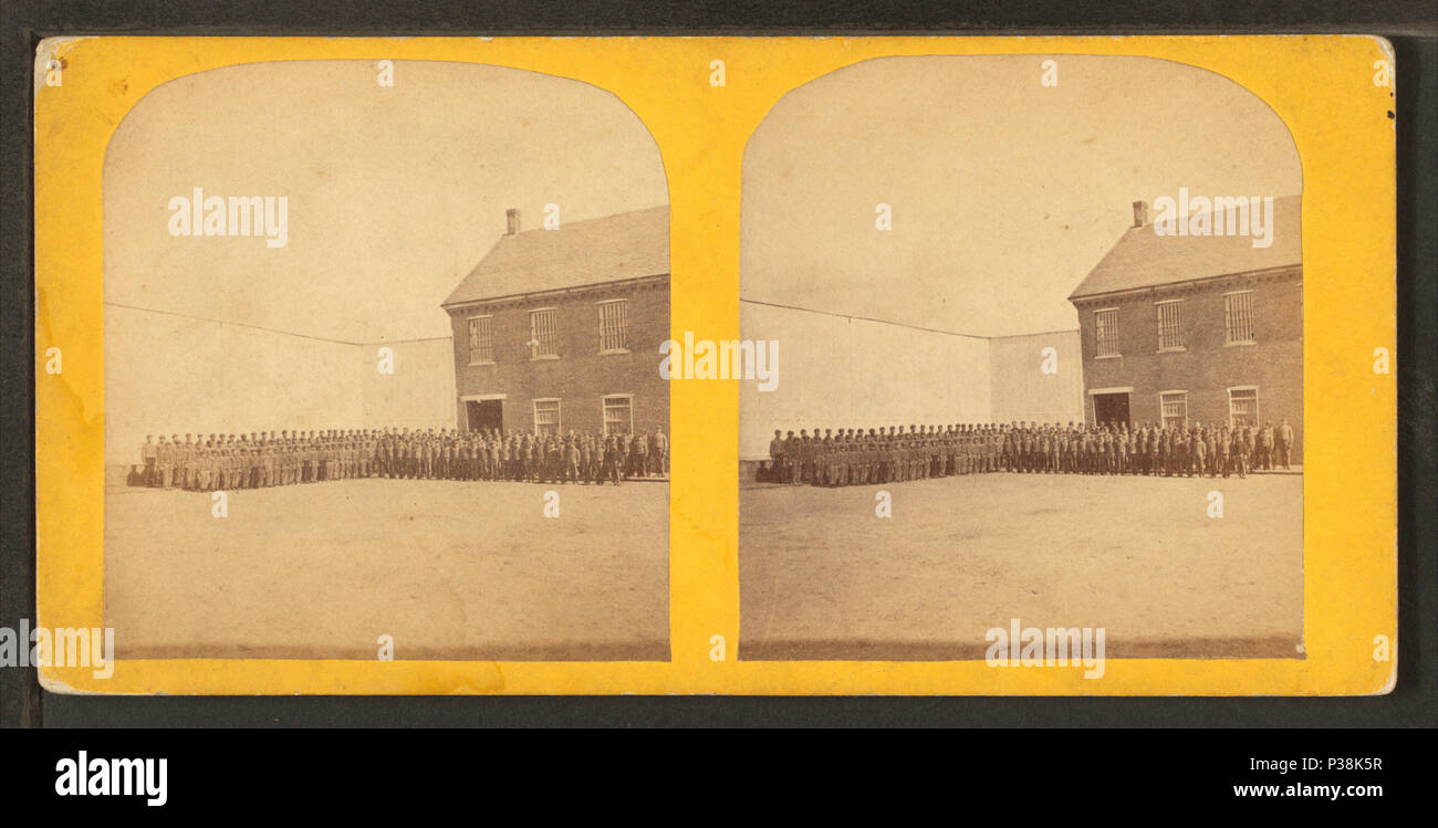 133 Group of boys in uniform in front of a building (Providence Reform School ), by Windsor's Photographic House Stock Photo