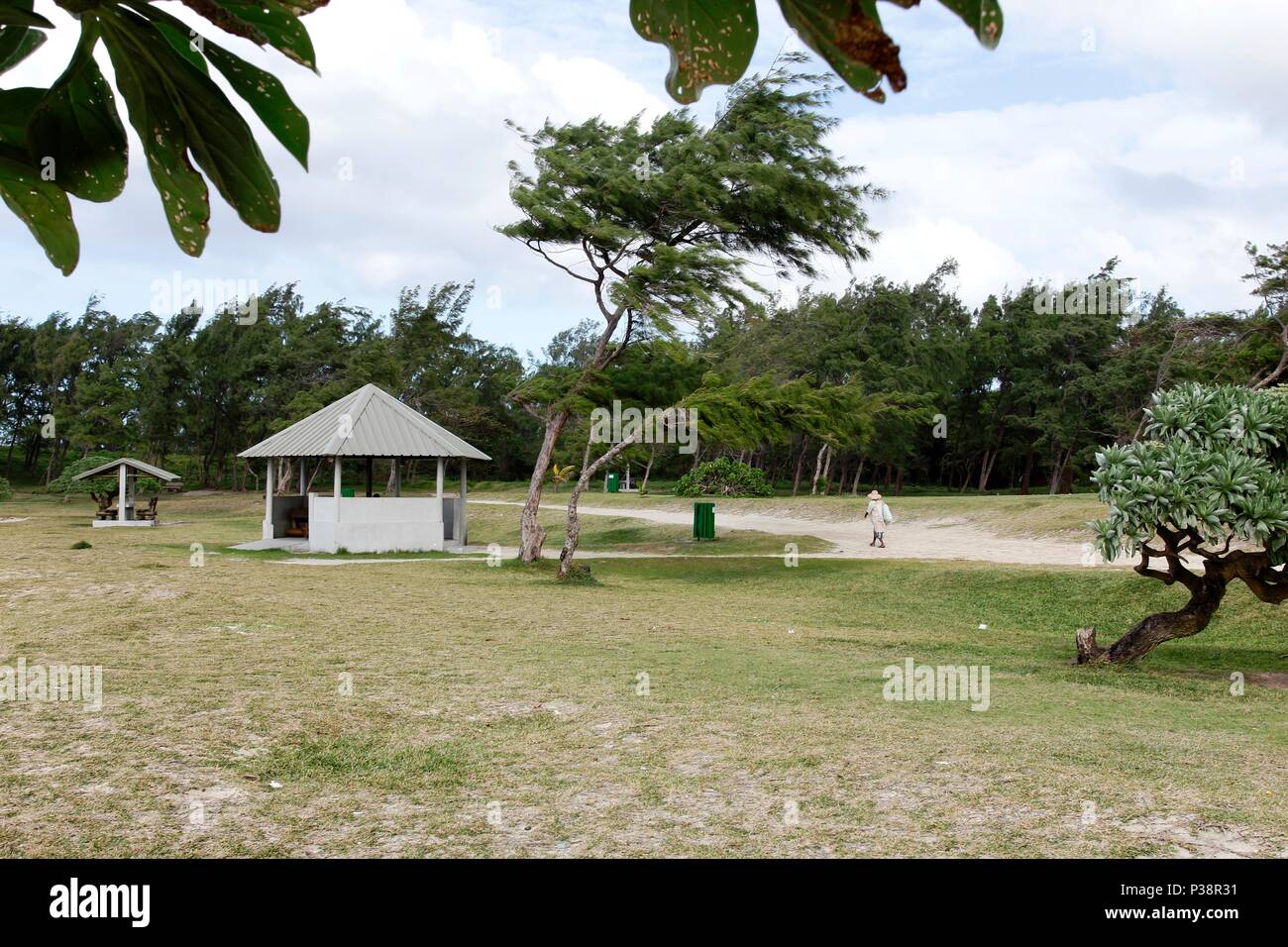 La Cambuse Beach is located near the village of Mon Desert, in the southeast part of Mauritius. This is one of the many beaches of Mauritius situated Stock Photo