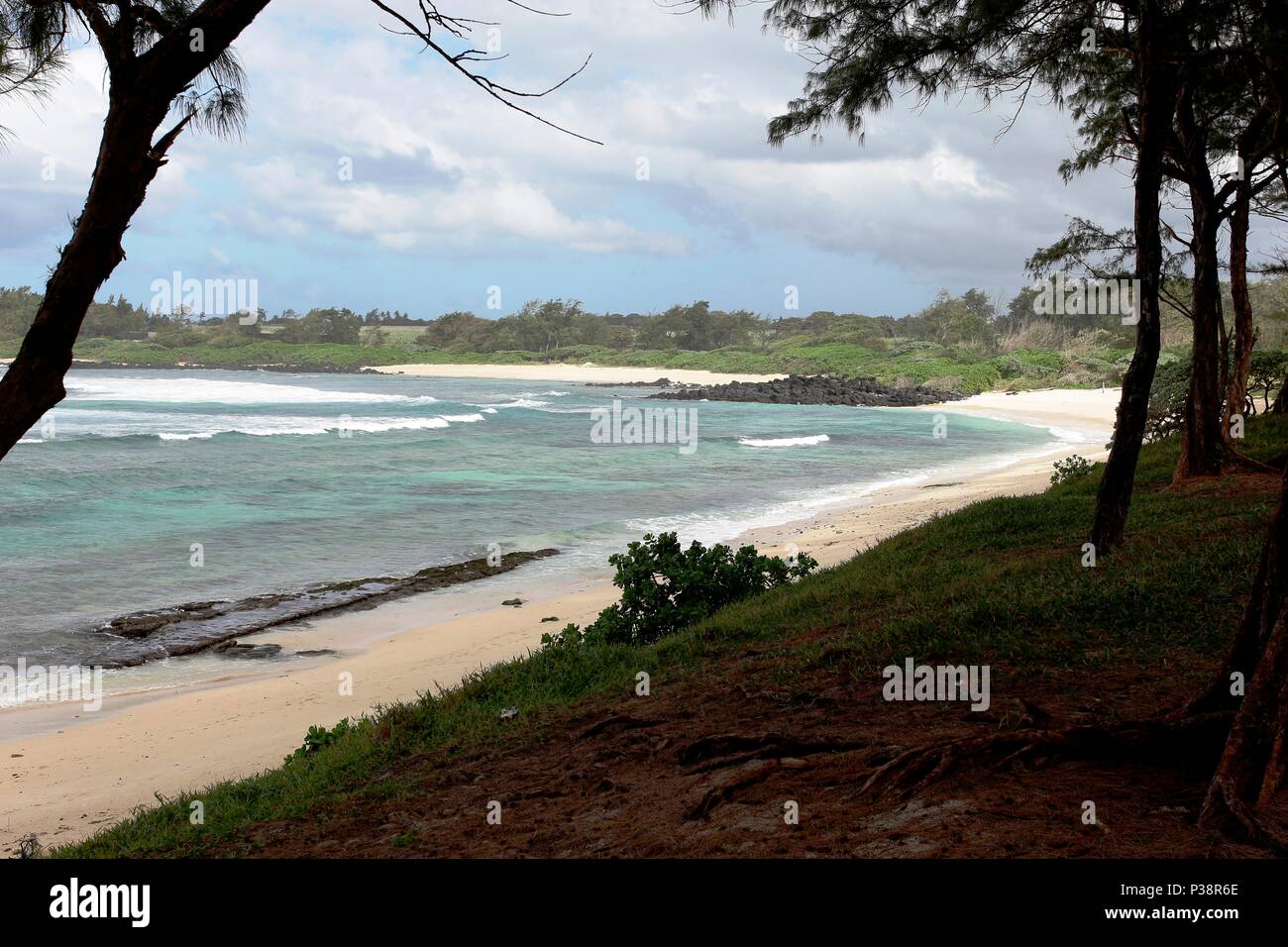 La Cambuse Beach is located near the village of Mon Desert, in the southeast part of Mauritius. This is one of the many beaches of Mauritius situated Stock Photo