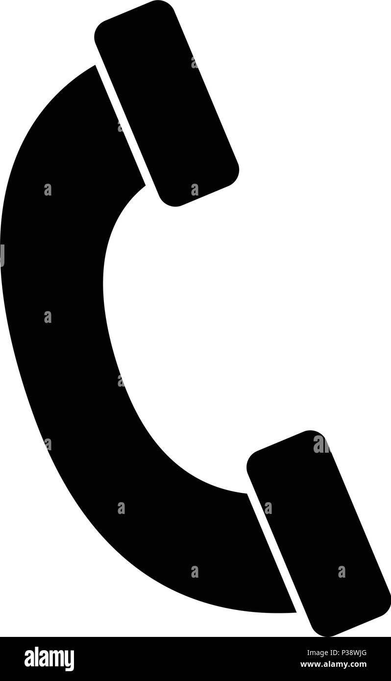Telephone silhouette. Business icon Stock Vector