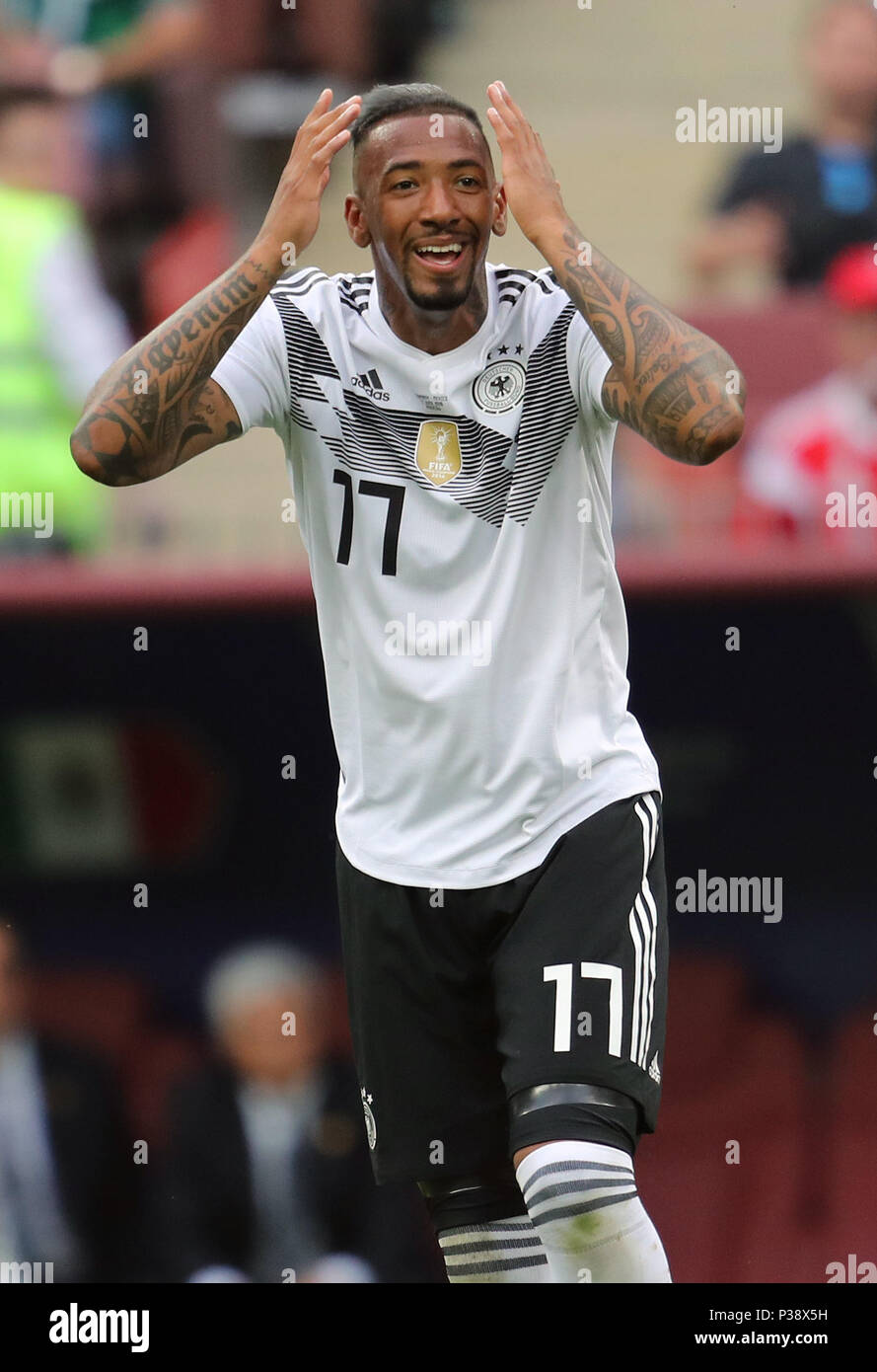 Moscow, Russia, 17 June 2018. Jerome Boateng GERMANY GERMANY V MEXICO, 2018 FIFA WORLD CUP RUSSIA 17 June 2018 GBC8232 Germany v Mexico 2018 FIFA World Cup Russia STRICTLY EDITORIAL USE ONLY. If The Player/Players Depicted In This Image Is/Are Playing For An English Club Or The England National Team. Then This Image May Only Be Used For Editorial Purposes. No Commercial Use. Credit: Allstar Picture Library/Alamy Live News Stock Photo
