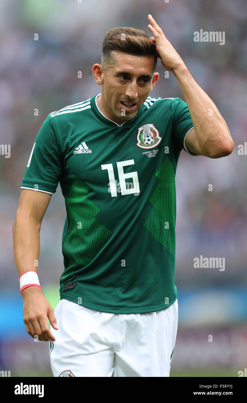 Hector Herrera MEXICO GERMANY V MEXICO, 2018 FIFA WORLD CUP RUSSIA 17 June 2018 GBC8248 Germany v Mexico 2018 FIFA World Cup Russia STRICTLY EDITORIAL USE ONLY. If The Player/Players Depicted In This Image Is/Are Playing For An English Club Or The England National Team. Then This Image May Only Be Used For Editorial Purposes. No Commercial Use. The Following Usages Are Also Restricted EVEN IF IN AN EDITORIAL CONTEXT: Use in conjuction with, or part of, any unauthorized audio, video, data, fixture lists, club/league logos, Betting, Games or any 'live' services. Also Restri Stock Photo