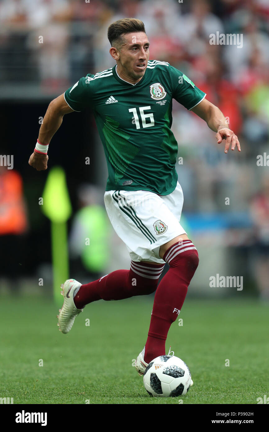 Hector Herrera MEXICO GERMANY V MEXICO, 2018 FIFA WORLD CUP RUSSIA 17 June 2018 GBC8263 Germany v Mexico 2018 FIFA World Cup Russia STRICTLY EDITORIAL USE ONLY. If The Player/Players Depicted In This Image Is/Are Playing For An English Club Or The England National Team. Then This Image May Only Be Used For Editorial Purposes. No Commercial Use. The Following Usages Are Also Restricted EVEN IF IN AN EDITORIAL CONTEXT: Use in conjuction with, or part of, any unauthorized audio, video, data, fixture lists, club/league logos, Betting, Games or any 'live' services. Also Restri Stock Photo