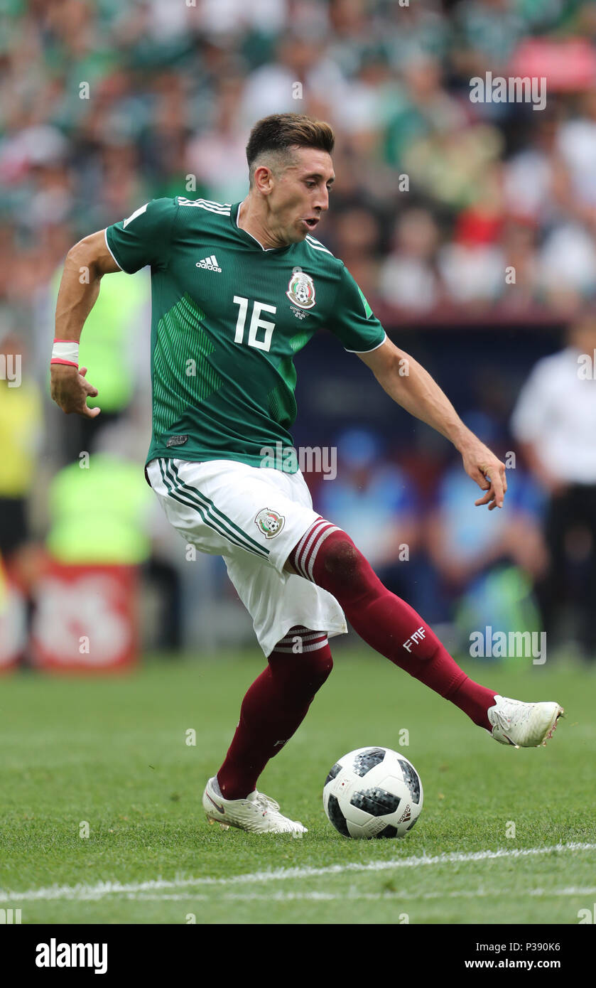 Hector Herrera MEXICO GERMANY V MEXICO, 2018 FIFA WORLD CUP RUSSIA 17 June 2018 GBC8279 Germany v Mexico 2018 FIFA World Cup Russia STRICTLY EDITORIAL USE ONLY. If The Player/Players Depicted In This Image Is/Are Playing For An English Club Or The England National Team. Then This Image May Only Be Used For Editorial Purposes. No Commercial Use. The Following Usages Are Also Restricted EVEN IF IN AN EDITORIAL CONTEXT: Use in conjuction with, or part of, any unauthorized audio, video, data, fixture lists, club/league logos, Betting, Games or any 'live' services. Also Restri Stock Photo