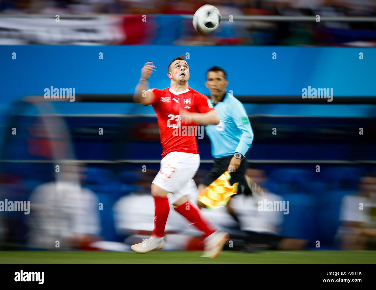 Rostov, Russia. 17th June, 2018. BRAZIL VS SWITZERLAND - Xherdan Shaqiri of Switzerland during Brazil-Switzerland match valid for the first round of group E of the 2018 World Cup, held at the Rostov Arena in Rostov on Don, Russia. (Photo: Marcelo Machado de Melo/Fotoarena) Credit: Foto Arena LTDA/Alamy Live News Stock Photo