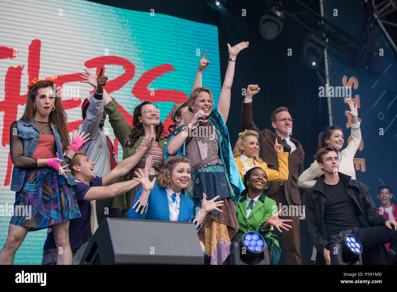 London, UK. 17th Jun, 2018. Heathers The Musical on stage at West End Live on June 17 2018  in Trafalgar Square, London. Credit: See Li/Alamy Live News Stock Photo