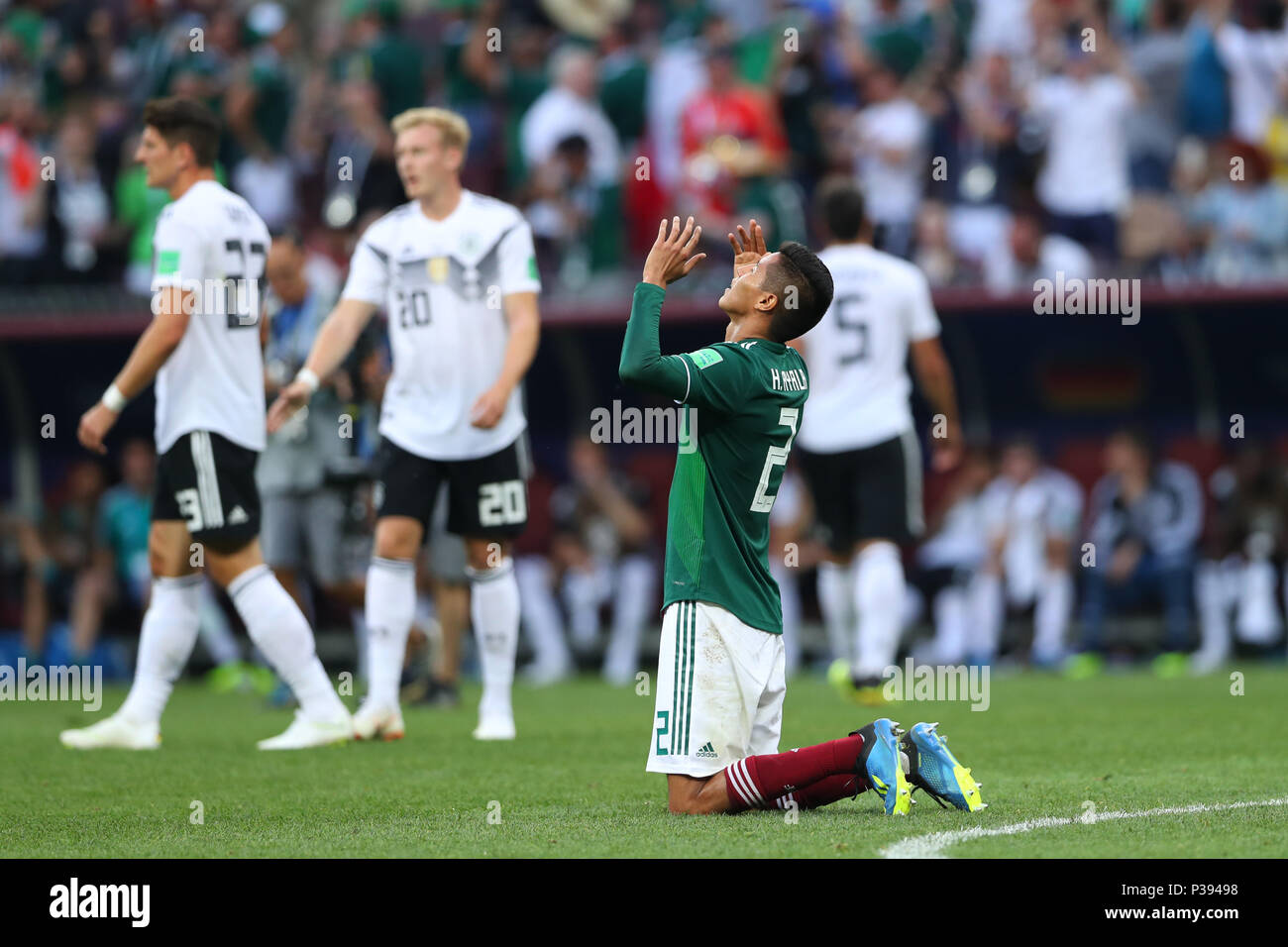 Moscow, Russia. 17th June, 2018. Hugo Ayala (MEX) Football/Soccer : FIFA World Cup Russia 2018 Group F match between Germany 0-1 Mexico at Luzhniki Stadium in Moscow, Russia . Credit: Yohei Osada/AFLO SPORT/Alamy Live News Stock Photo