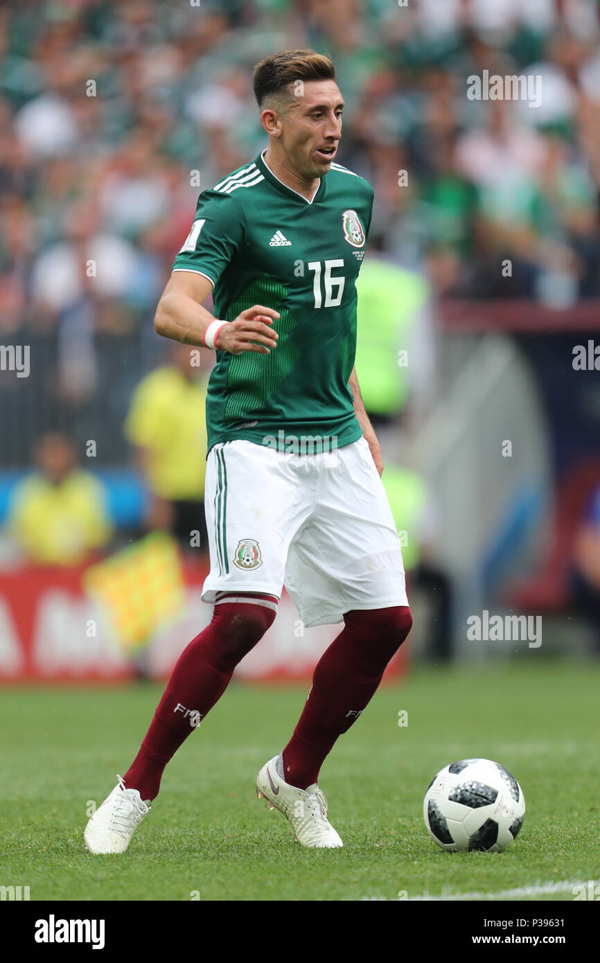 Hector Herrera MEXICO GERMANY V MEXICO, 2018 FIFA WORLD CUP RUSSIA 17 June 2018 GBC8324 Germany v Mexico 2018 FIFA World Cup Russia STRICTLY EDITORIAL USE ONLY. If The Player/Players Depicted In This Image Is/Are Playing For An English Club Or The England National Team. Then This Image May Only Be Used For Editorial Purposes. No Commercial Use. The Following Usages Are Also Restricted EVEN IF IN AN EDITORIAL CONTEXT: Use in conjuction with, or part of, any unauthorized audio, video, data, fixture lists, club/league logos, Betting, Games or any 'live' services. Also Restri Stock Photo