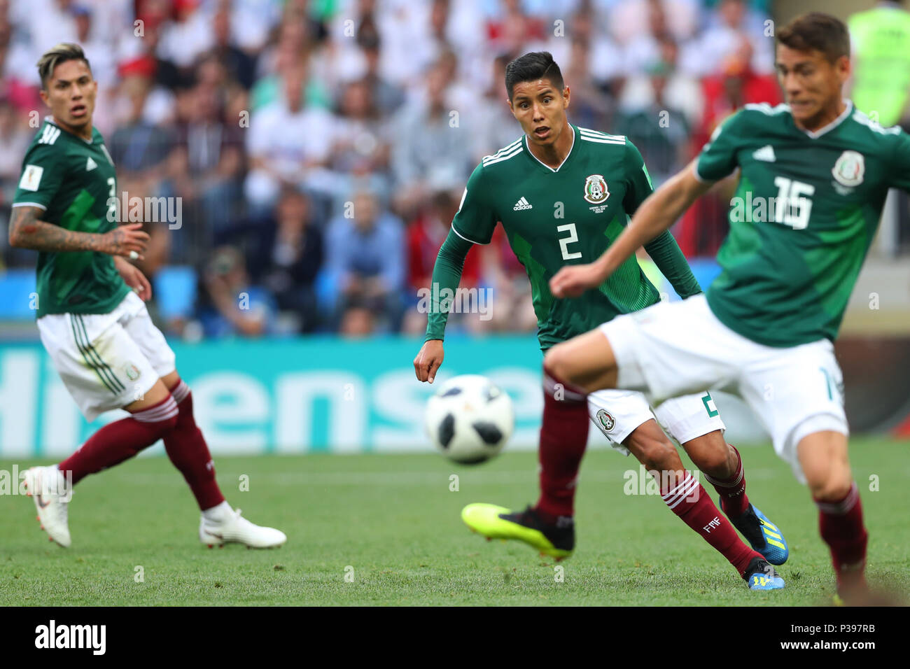 Moscow, Russia. 17th June, 2018. Hugo Ayala (MEX) Football/Soccer : FIFA World Cup Russia 2018 Group F match between Germany 0-1 Mexico at Luzhniki Stadium in Moscow, Russia . Credit: Yohei Osada/AFLO SPORT/Alamy Live News Stock Photo