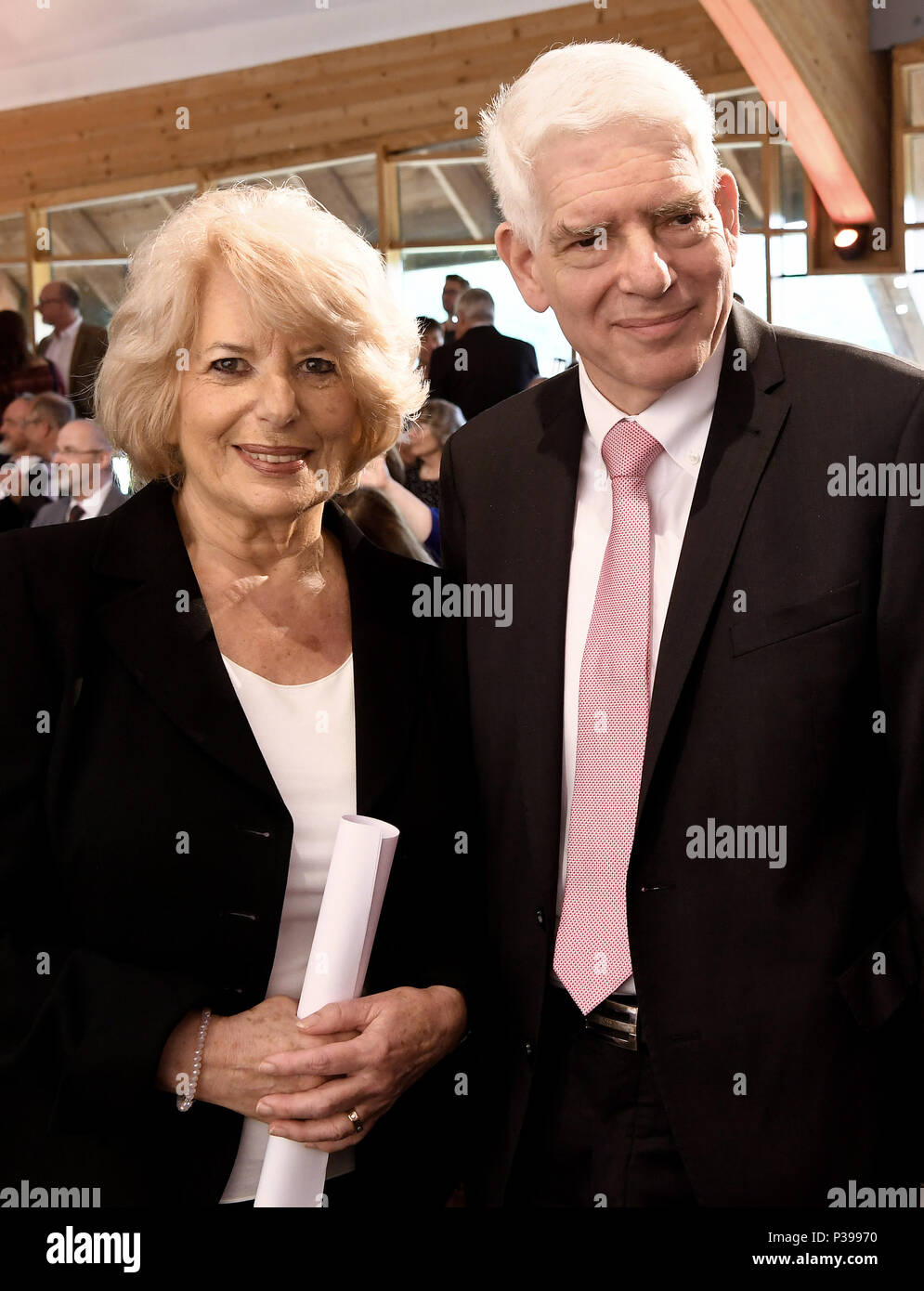 18 June 2018, Hanover, Germany: Josef Schuster (R), president of the Jewish  Central Council and Gisele Spiegel, widow of the former president of the  Jewish Central Council, Paul Spiegel. The central council