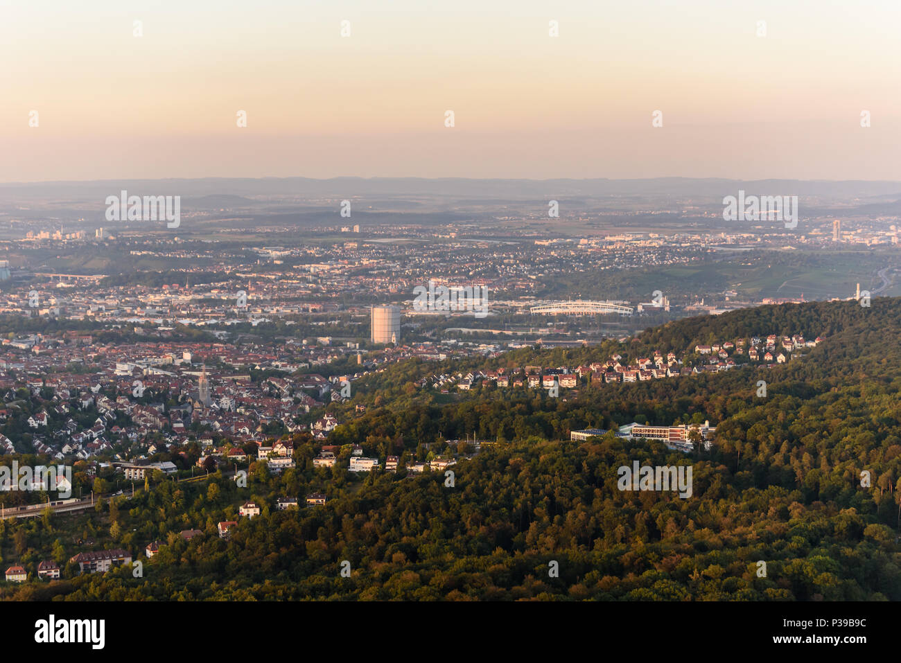 View to Stuttgart city in Germany - beautiful landscape in the summer Stock Photo