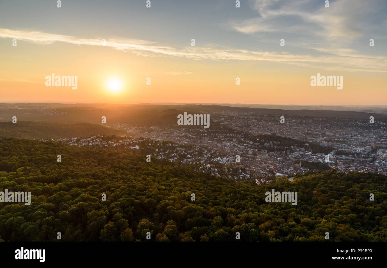 Beautiful Sunset at Stuttgart City, Germany Stock Photo - Alamy