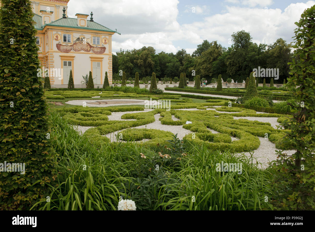 little hedge in wilanow park in Warsaw, Poland Stock Photo
