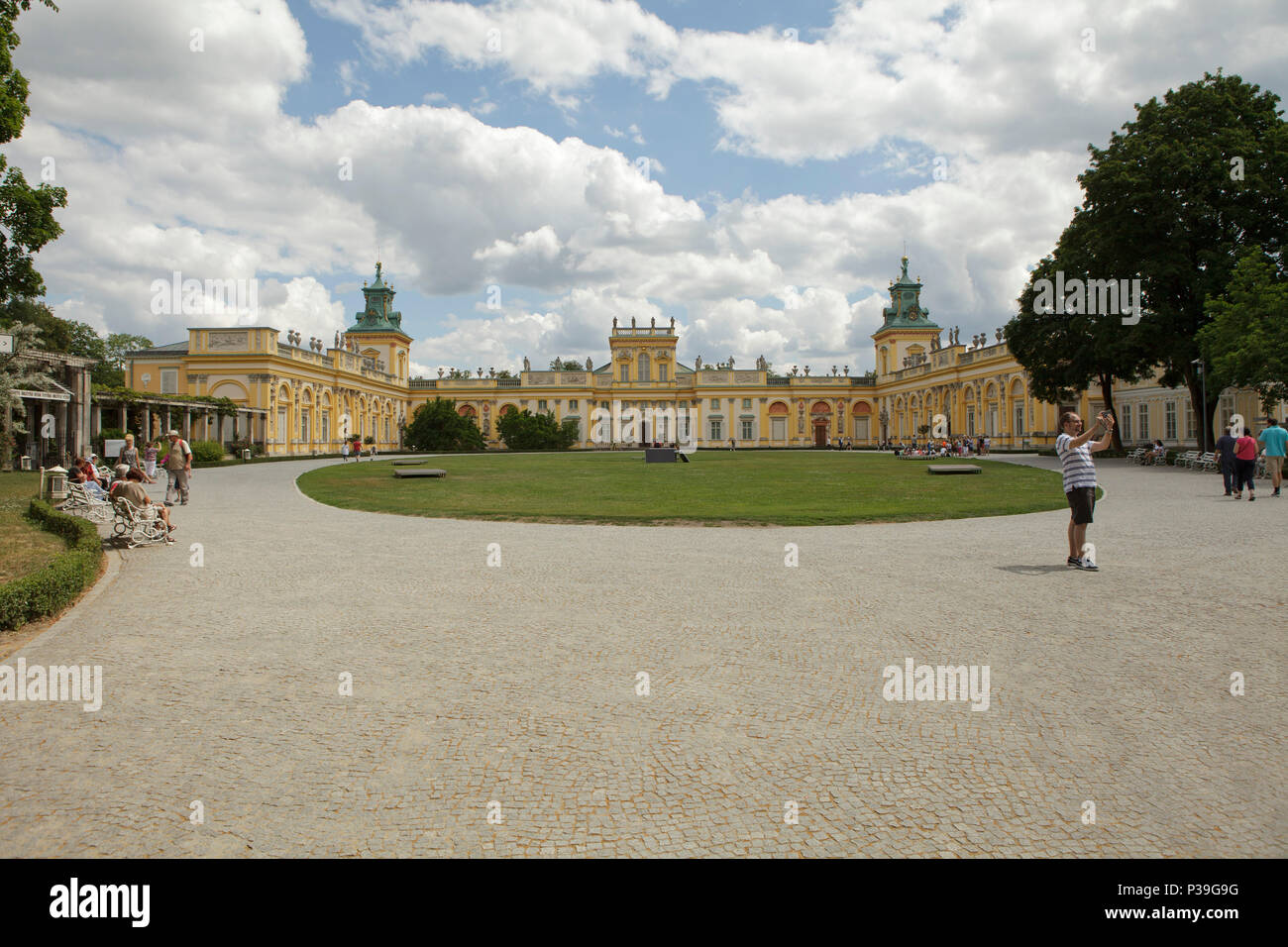 royal palace of polish king jan III Sobieski at Wialnow, Warsaw Stock Photo