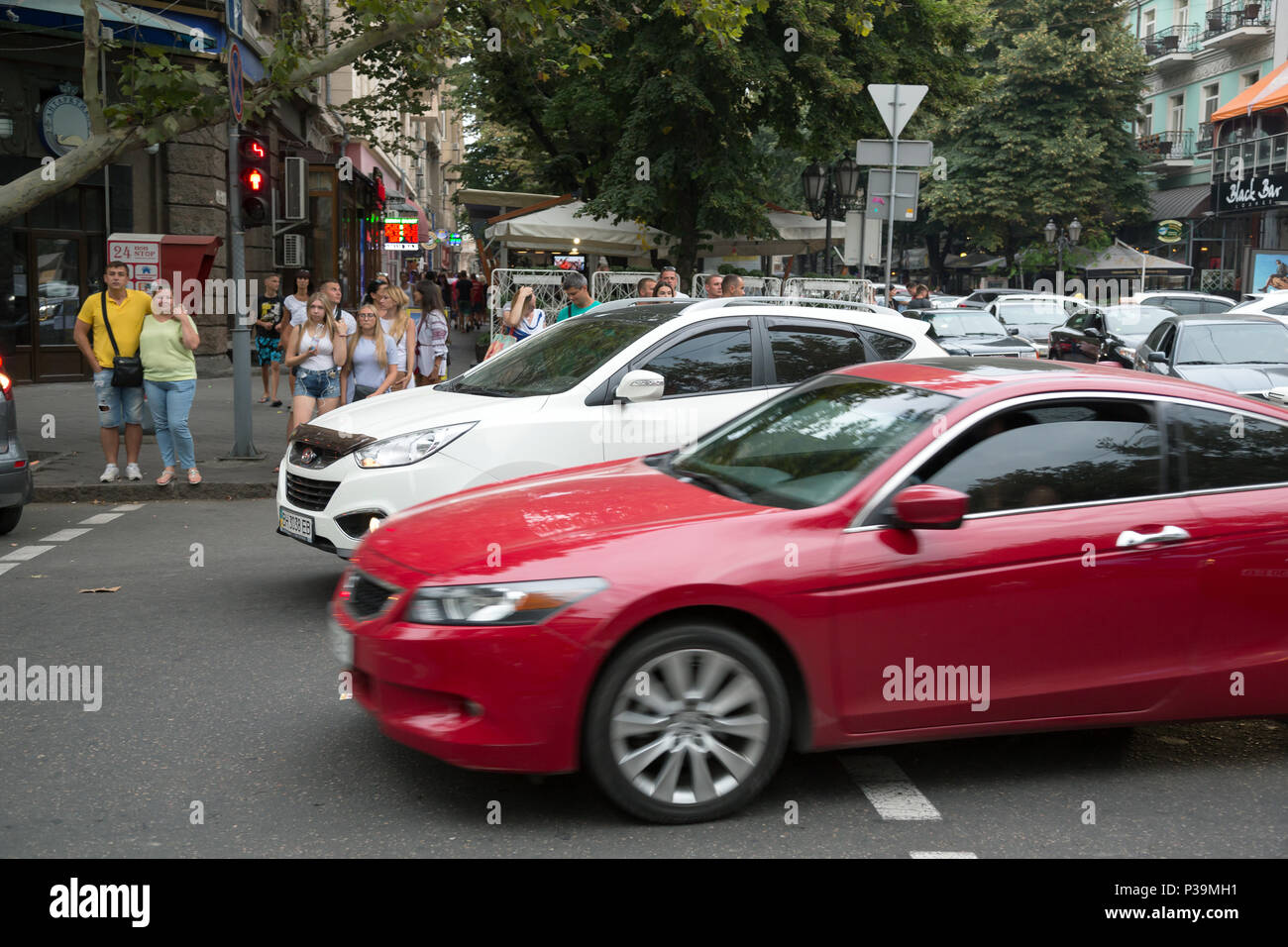 Odessa, Ukraine, cars in the city center Stock Photo Alamy