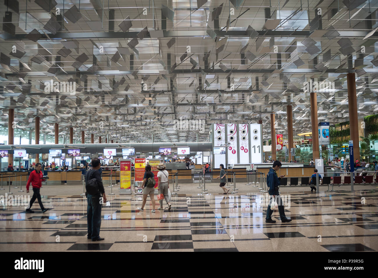 Singapore, Republic of Singapore, departure area of   Singapore airport Stock Photo