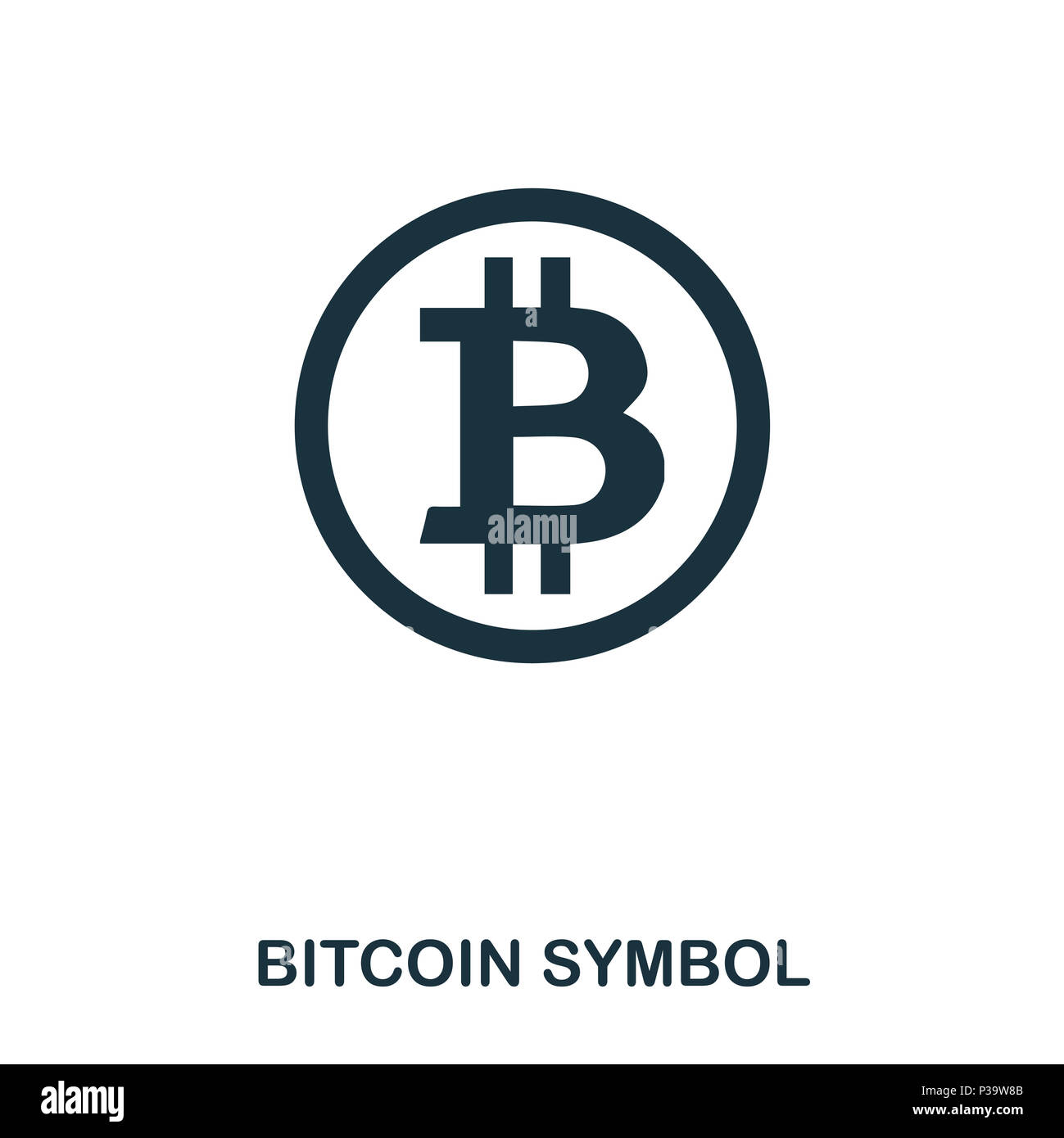 Bitcoin Symbol icon. Mobile app, printing, web site icon. Simple element  sing. Monochrome Bitcoin Symbol icon illustration Stock Photo - Alamy