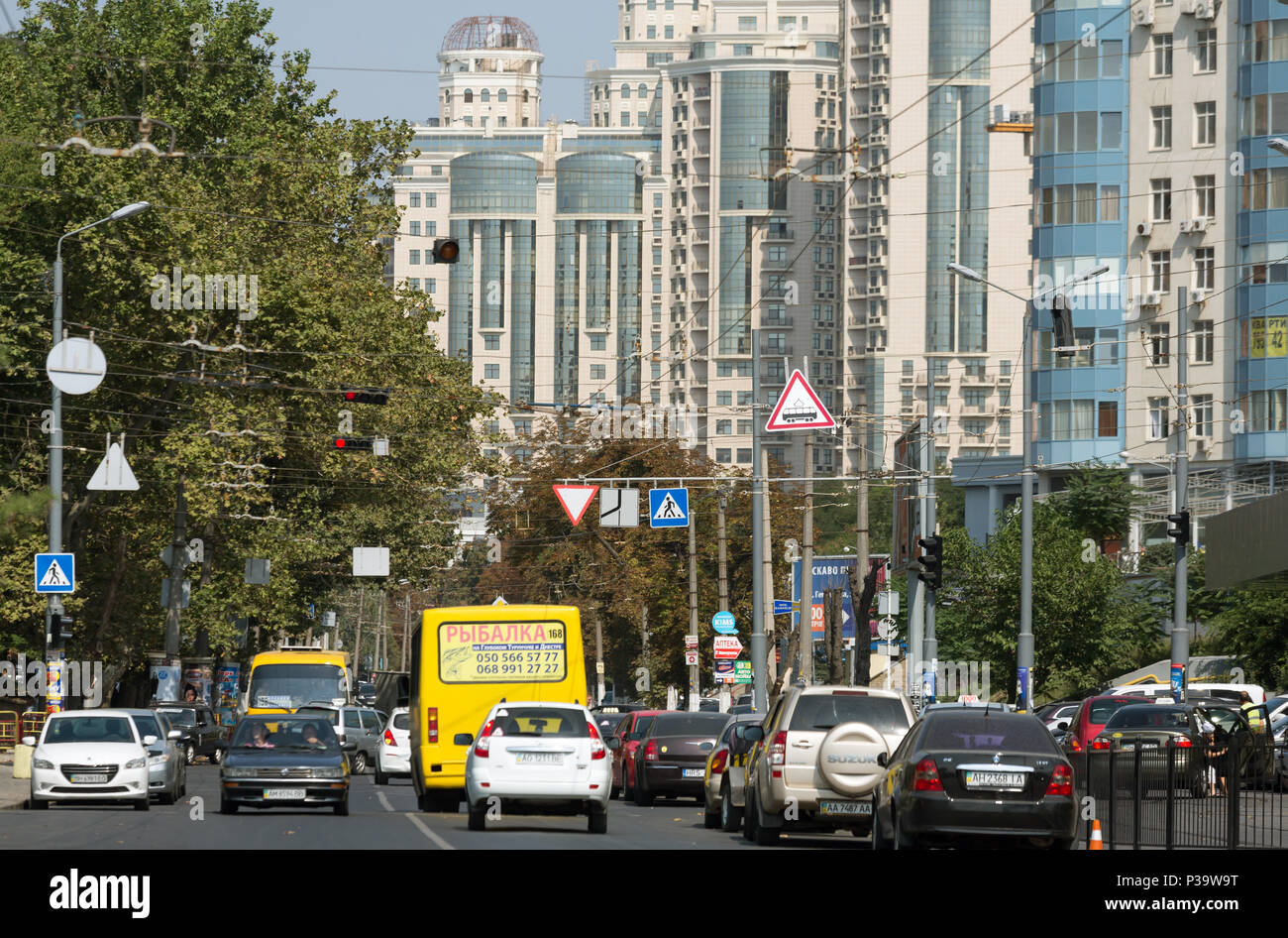 Odessa, Ukraine, road traffic in the city Stock Photo
