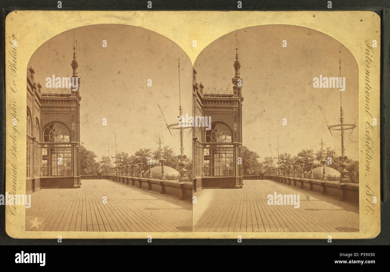 144 Horti(cultural) Hall, west promenade, by Centennial Photographic Co. Stock Photo