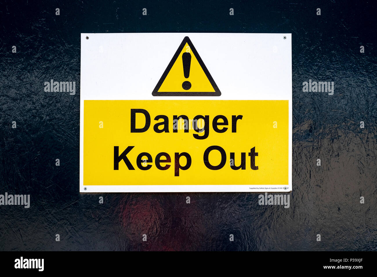 Danger keep out sign Stock Photo