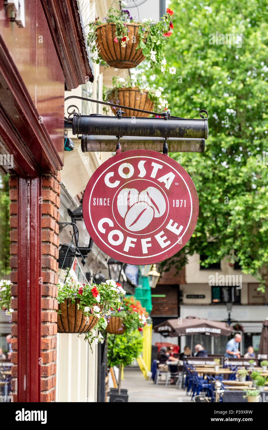 Costa Coffee sign Stock Photo