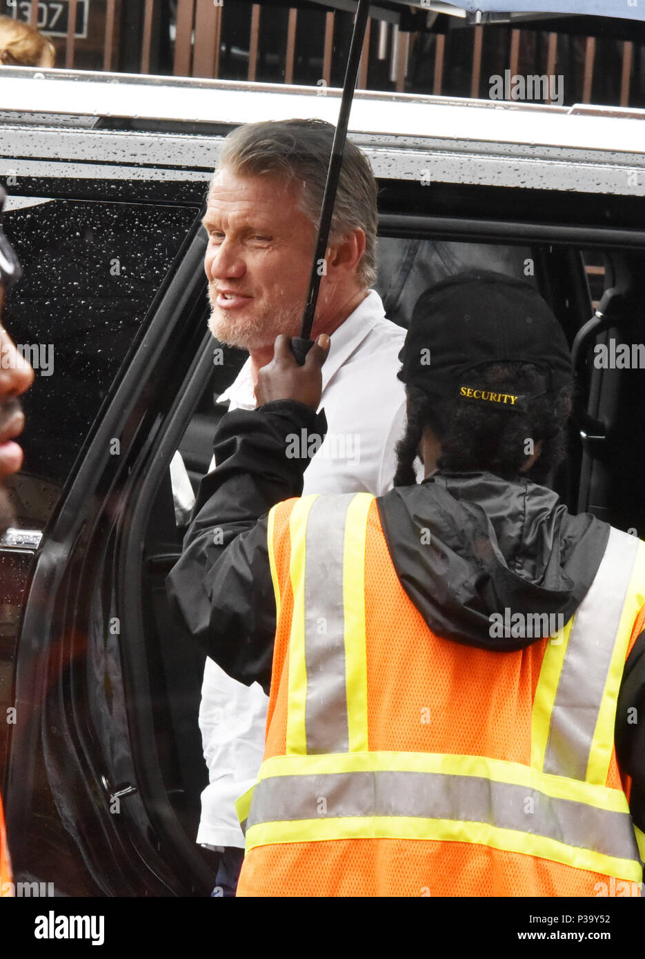 Sylvester Stallone on Creed 2 Set at Victor's Cafe, known as Adrian's