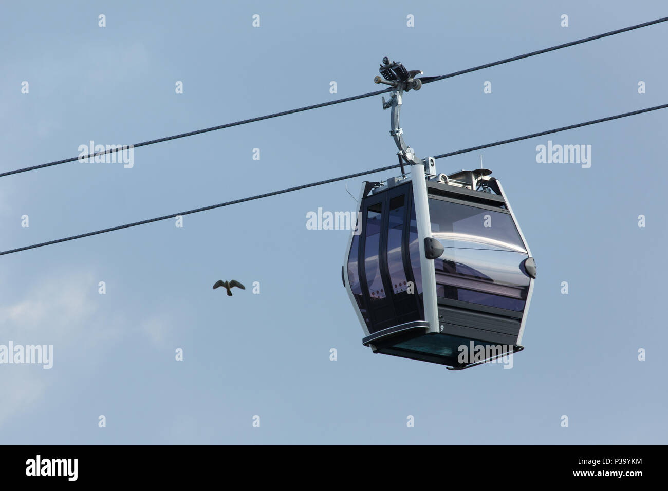 Berlin, Germany, cable car in the recreation park Marzahn Stock Photo