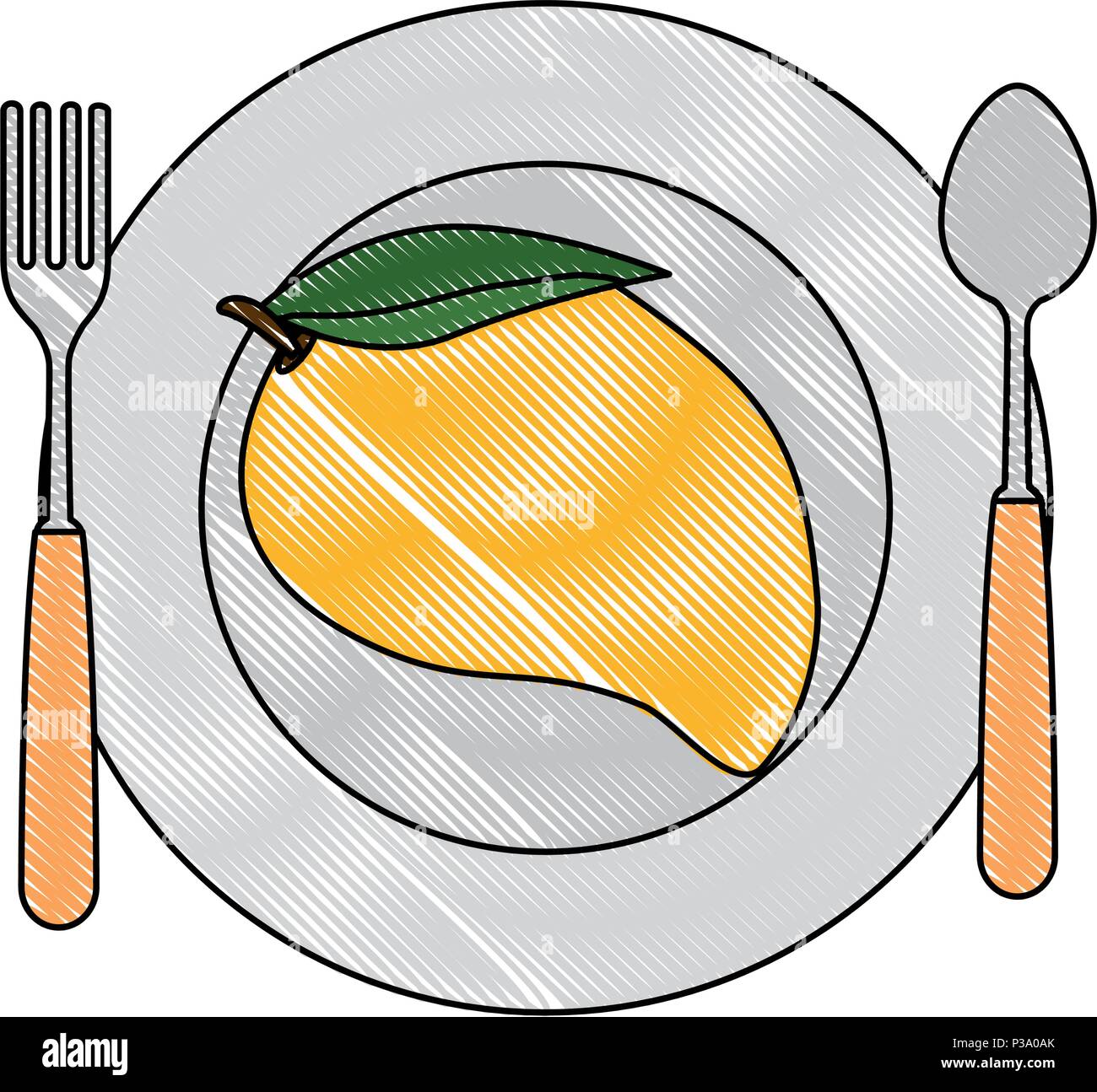 Mango Recipe Vector Mango dish Stock Vector Images - Alamy