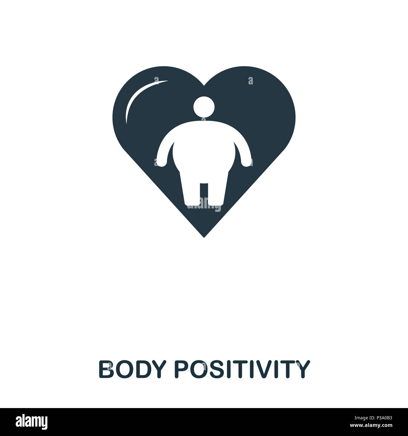 Body Positivity icon. Mobile app, printing, web site icon. Simple 