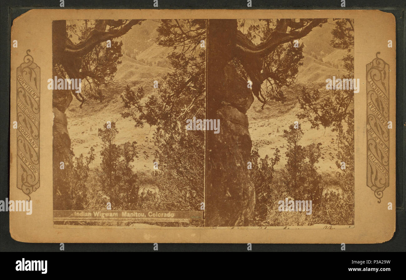 154 Indian wigwam, Manitou, Colorado, from Robert N. Dennis collection of stereoscopic views Stock Photo