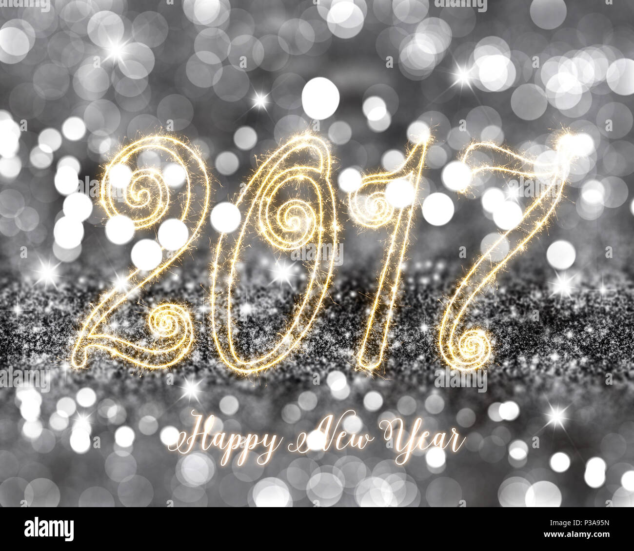 Happy New Year glitter background with sparkly stars Stock Photo Alamy