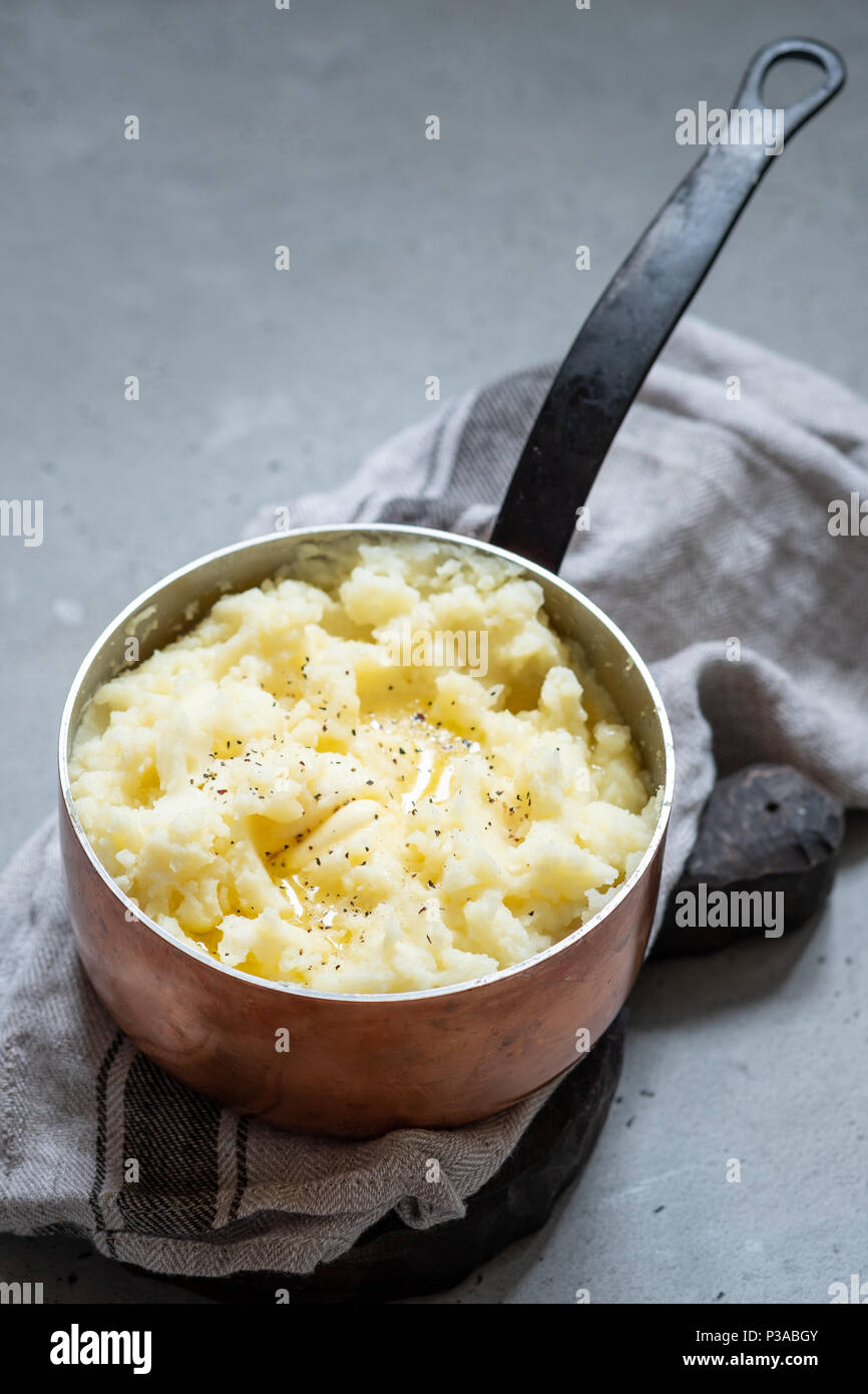 Mashed potato with a butter Stock Photo