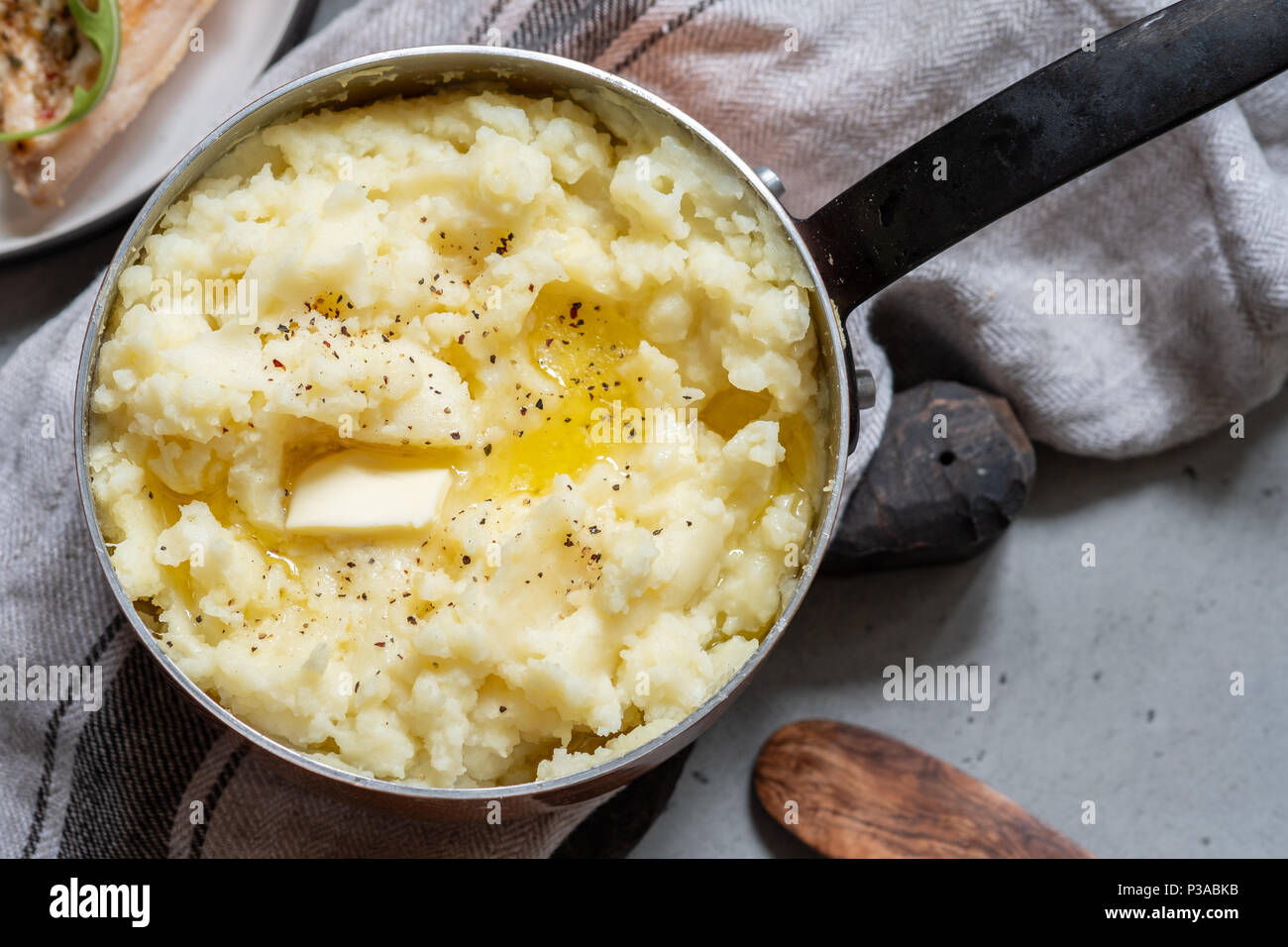 Mashed potato with a butter Stock Photo
