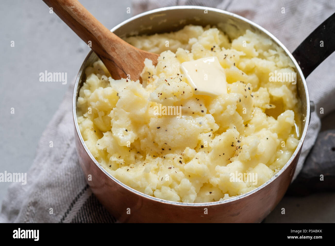 Mashed potato with a butter Stock Photo