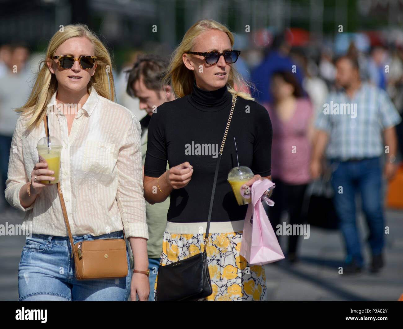 Blonde women in Aker Brygge district, Oslo, Norway Stock Photo Alamy