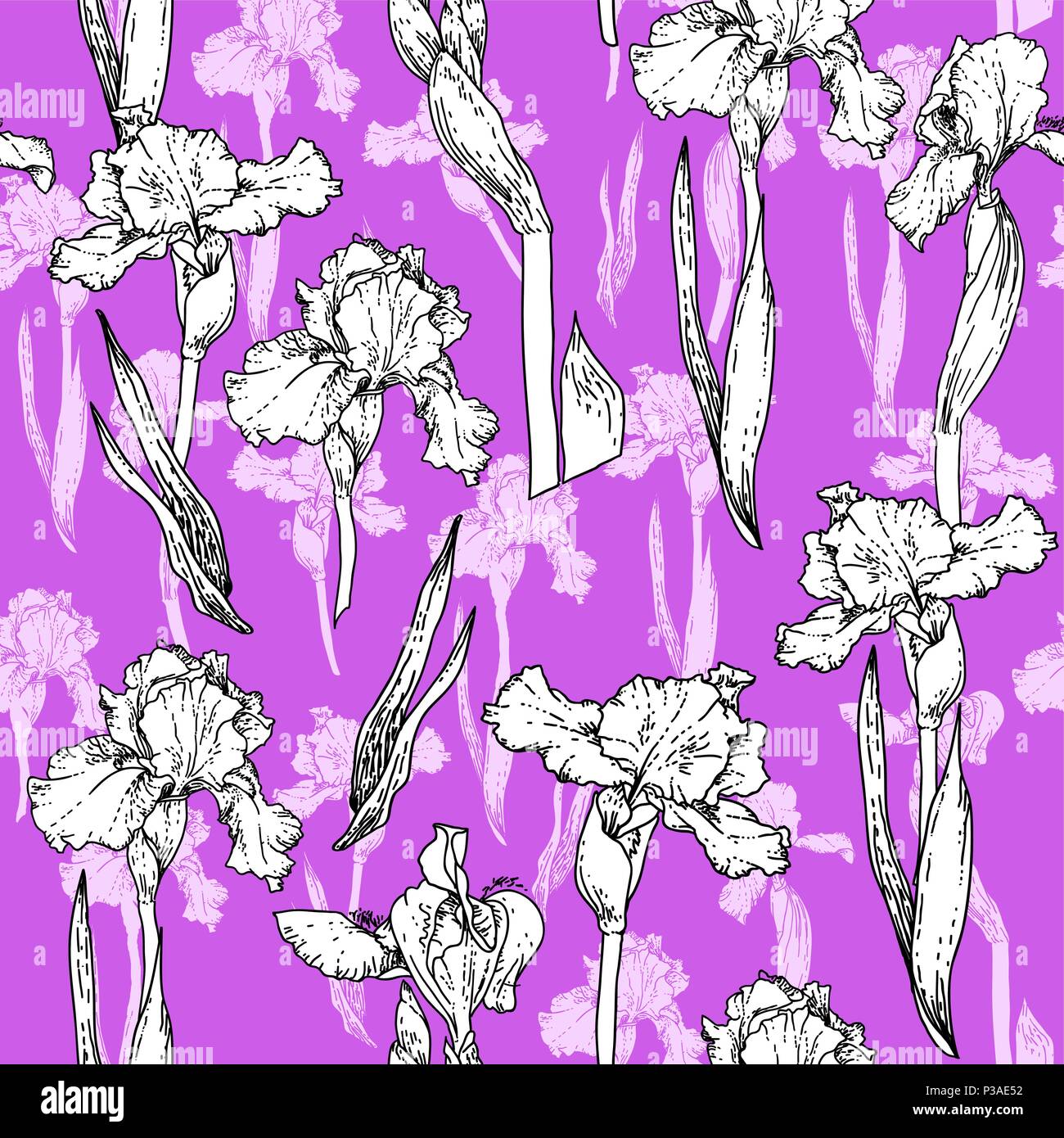 Trend violet flowers Stock Vector