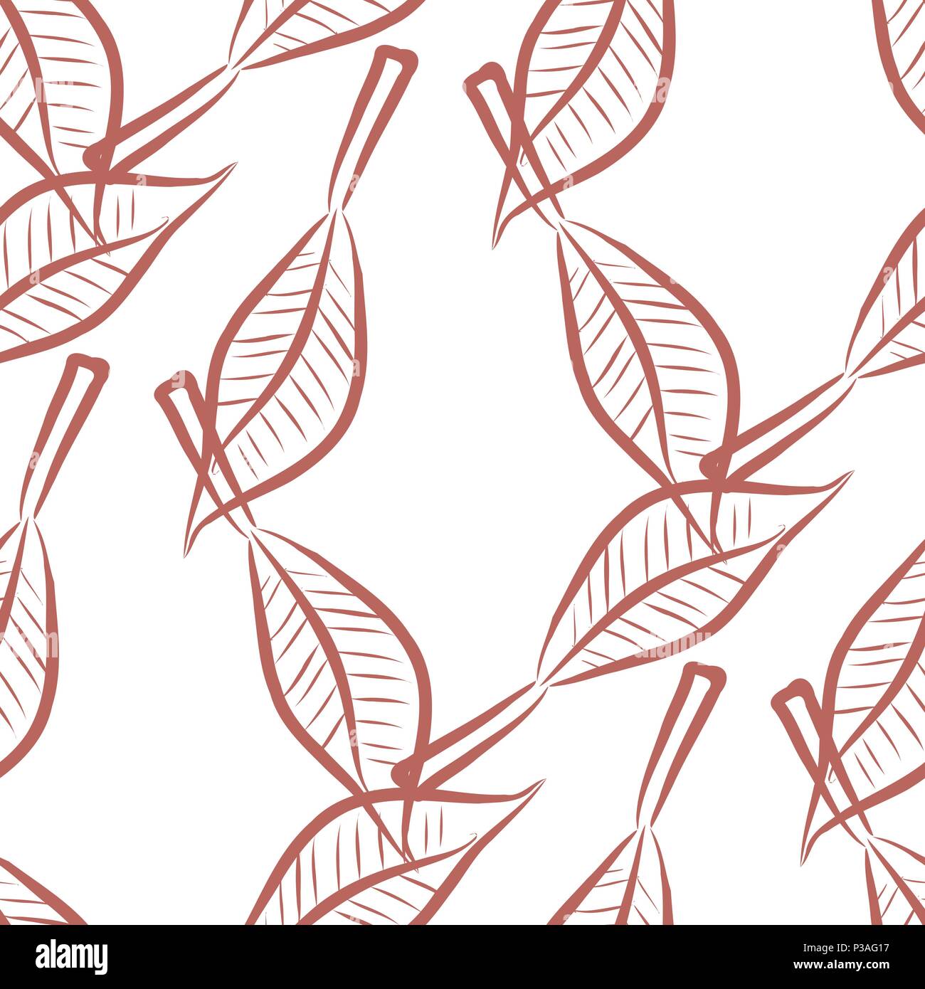 Seamless abstract leaves illustrations background. Cartoon style vector ...