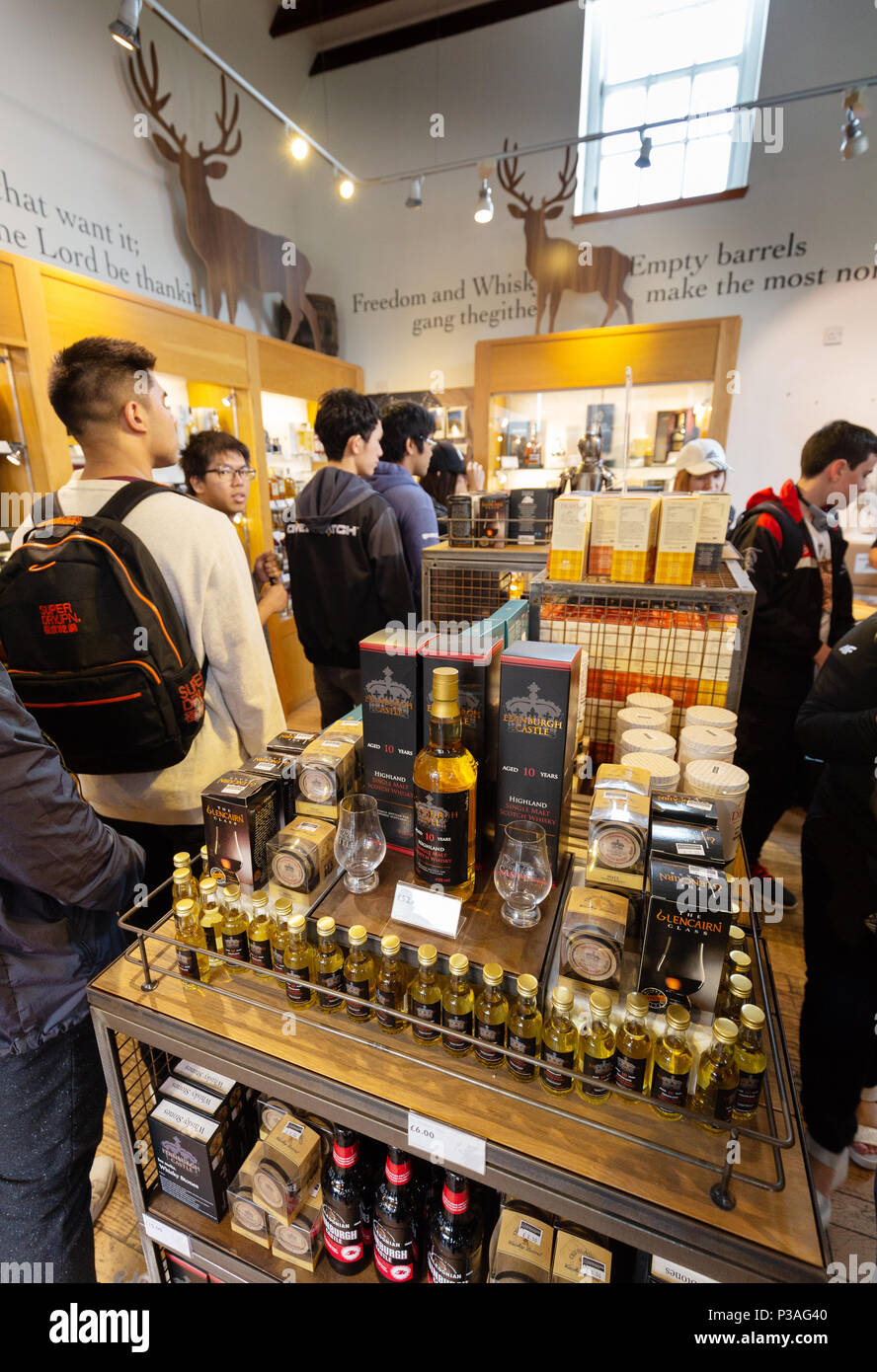 The Scottish Whisky Gift Shop, Edinburgh Castle, Edinburgh, Scotland UK