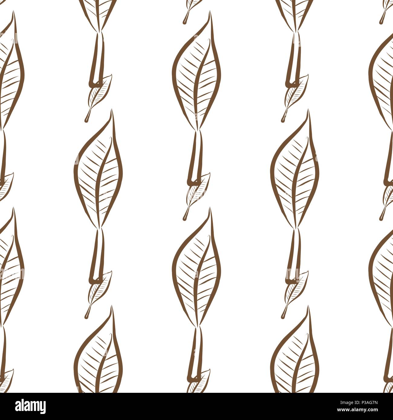 Seamless abstract leaves illustrations background. Cartoon style vector ...
