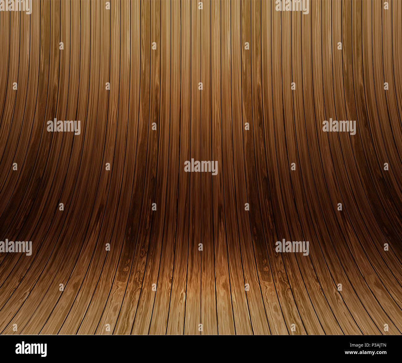 Modern display background of curved wooden planks Stock Photo Alamy