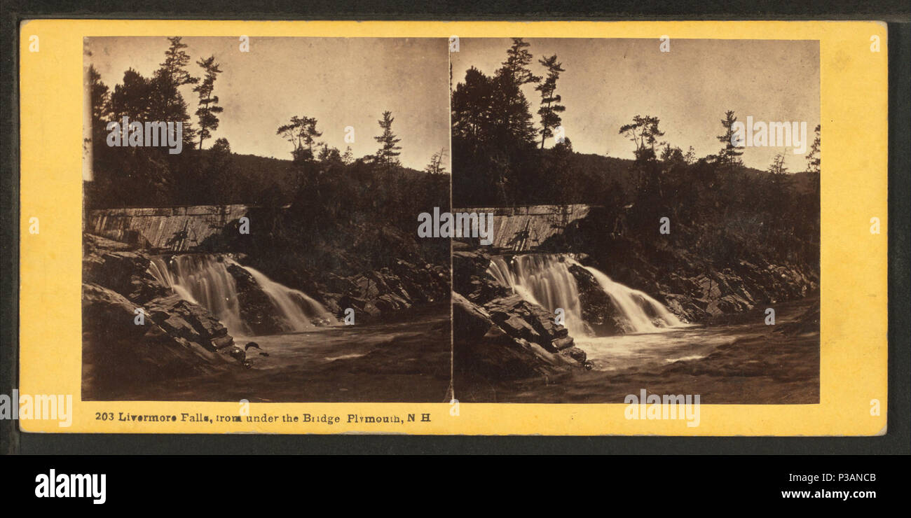 171 Livermore Falls, from under the Bridge, Plymouth, N.H, by Bierstadt ...