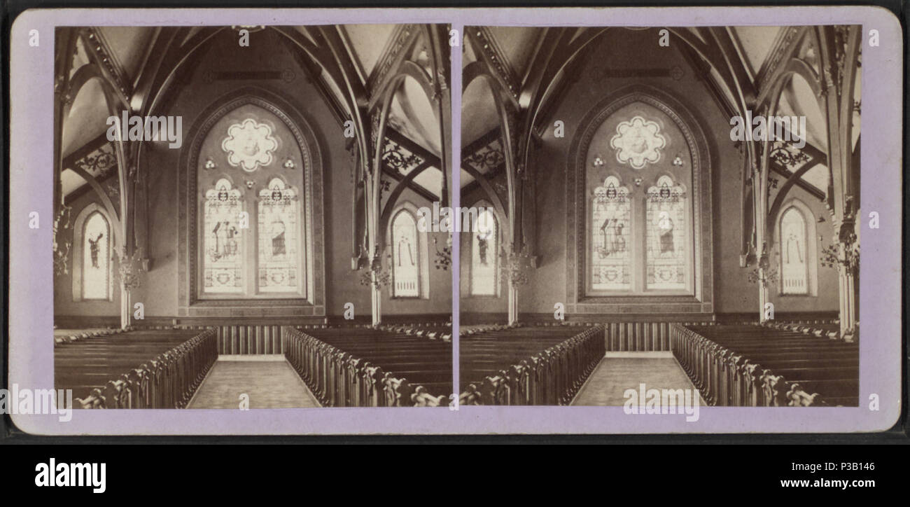 . Memorial Church of the Good Shepherd. (Interior view showing stained ...