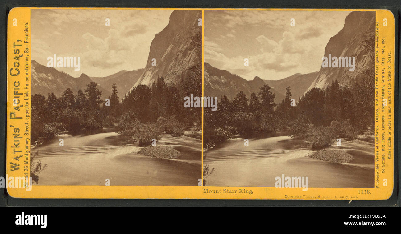 197 Mount Starr King, Yosemite Valley, Mariposa County, Cal, by Watkins, Carleton E., 1829-1916 5 Stock Photo
